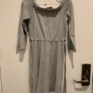 Grey off shoulder sun dress